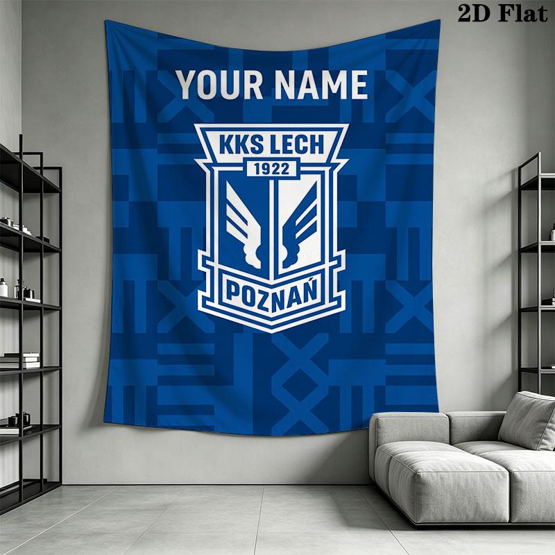 Custom KKS Lech Poznań Wall Hanging Printed Fabric Blanket Decorative Tapestries for Bedroom Living Room Home Decor