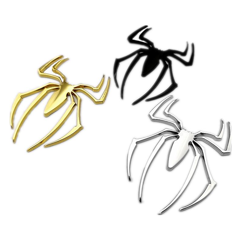 Spider-Man Car Logo Metallic Animal Sticker - Spider Rear Symbol for Side Door, Scratch Cover