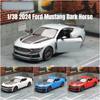 Toy Car Model 1/38 2024 Ford Mustang Dark Horse Diecast Alloy Miniature Metal Collection Gift for Children Boy Kid