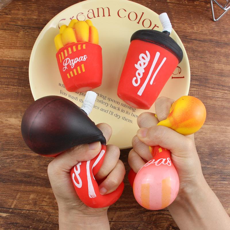 Tpr Stress Relief Toys Release Decompression Squeezing Simulation Coke French Fries Hamburgers Slow Rebound Birthday Gift