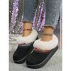 2025 Plus Size Winter New Arrival Comfortable Chunky Sole Padded Toe Ethnic Style Slip-On Snow Boots Cotton Boots for Women