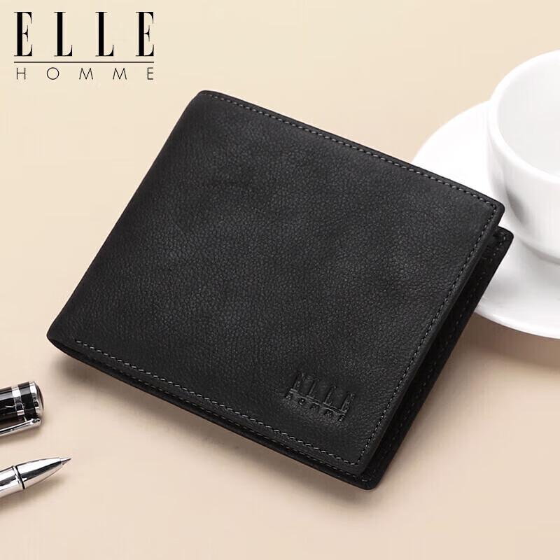 ELLE HOMME Men s Bi-fold Leather Wallet