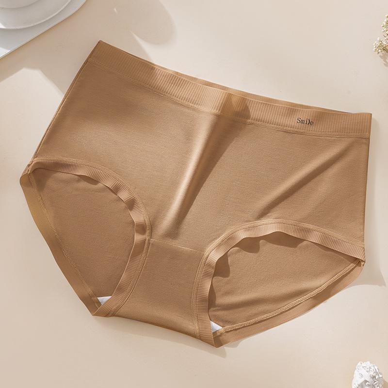 Women's Butt Lifting Antibacterial Modal Mid-Waist Seamless Plus Size Briefs