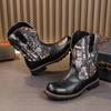 Leather Casual Boots Men Loafers Luxury Design Slip On Male Dress Boots Leisure Style Big Size Good Wear-resistant Sole