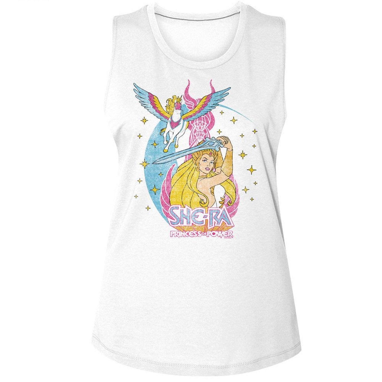 Masters of the Universe She-Ra Swiftwind Stars White Women s Muscle Tank Top 2XL