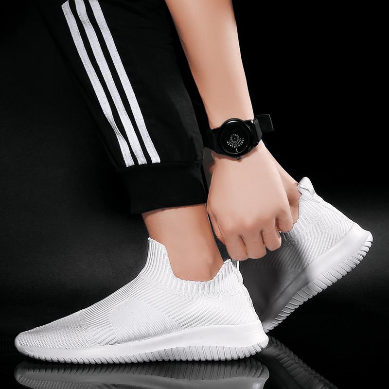 New men's shoes a slip-on ultra-light breathable plus size 46 flying woven socks shoes comfortable sports shoes for students