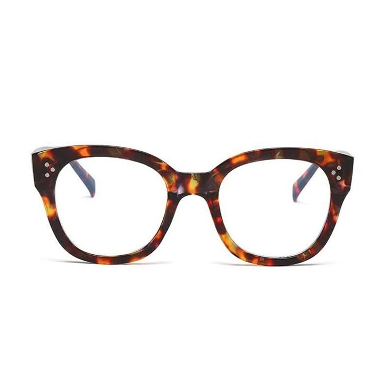 0 -0.5 -0.75 To -6.0 Leopard Frame Square Prescription Glasses For The Nearsighted Anti Blue Light Power Glasses With Diopters