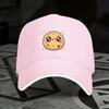 Cute Cookie Face Baseball Cap Adjustable Polyester Casual Trendy Hat For Unisex Adults
