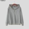 INCERUN Autumn Men Casual Long Sleeve Patchwork Hooded Pullovers Sweatshirts