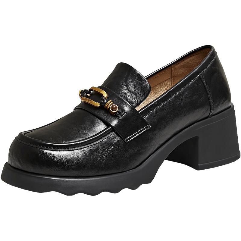 Bastor Women s Fashion Chunky Heel Loafers 39