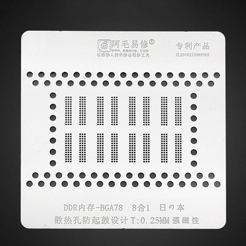 BGA Reballing Schablonen-Kit BGA78 BGA178 Für Macbook SSD Nand Flash IC Chip Lötball Zinn Pflanznetz Rework-Schablone