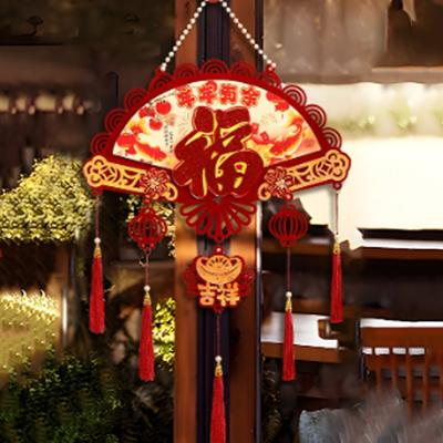 Chinese Style Chinese New Year Pendant Blessing Handmade Horse Year Ornament with Tassel Good Luck Spring Festival Supplies