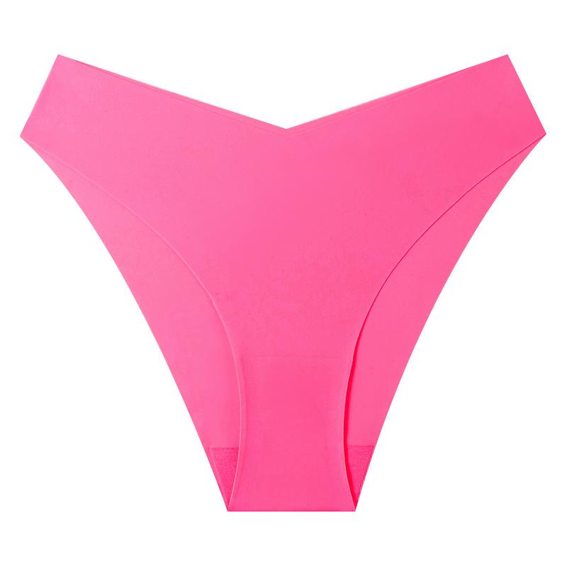 Plus Size Ladies Spring and Summer Sports Fast Dry Breathable Ice Silk Non Mark Low Waist Triangle Briefs