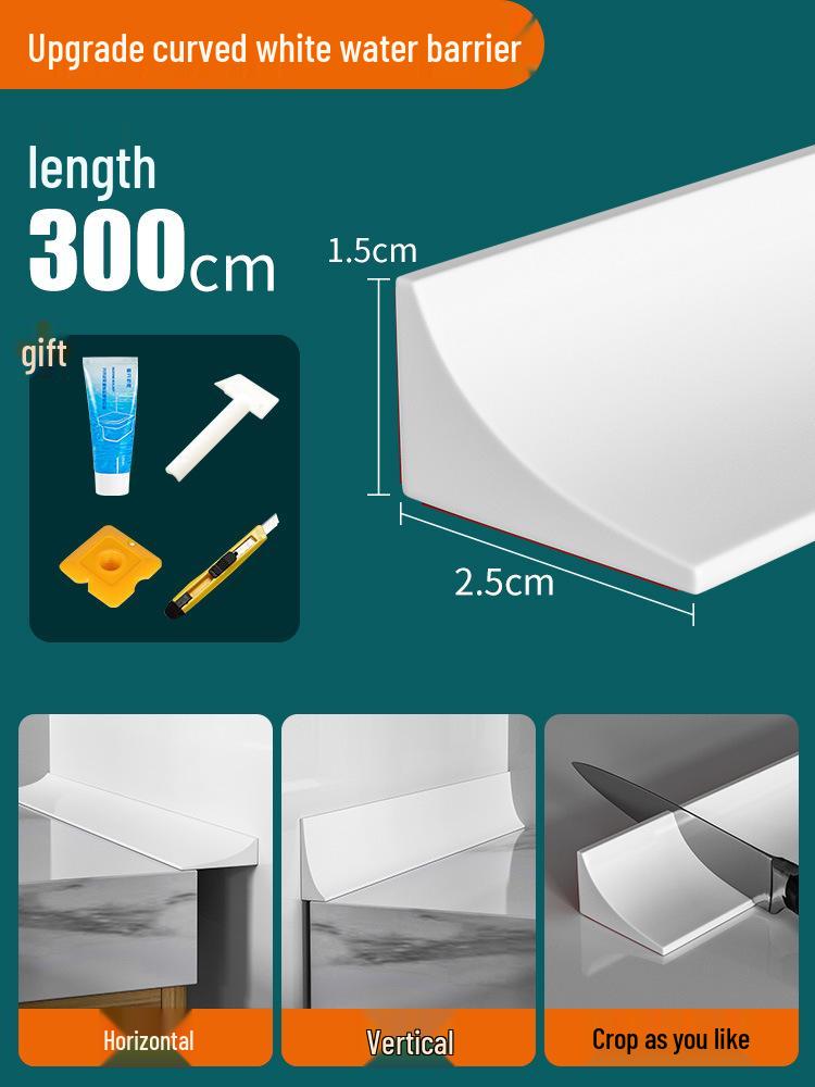 

Силиконовая водонепроницаемая полоса для кухонных и ванных столешниц - самоклеящаяся