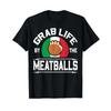 Funny Meatball Italian Food Italy Flag T Shirt Vintage Comfortable Soft Top For Everyday Wear Stylish Slightly Unisex