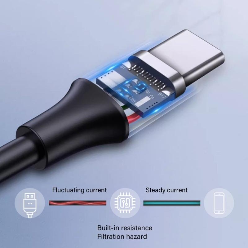 USB To TypeC Cable 10Gbps Fast Charging Support 60W Power Delivery and Data Transfer Travel USB A To C Cord