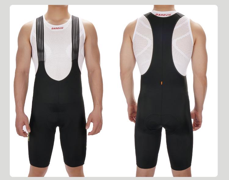 2024 Darevie Cycling Bib Shorts with Double Arrow Pad, Slim High-Stretch Material, One-Piece Leg Opening
