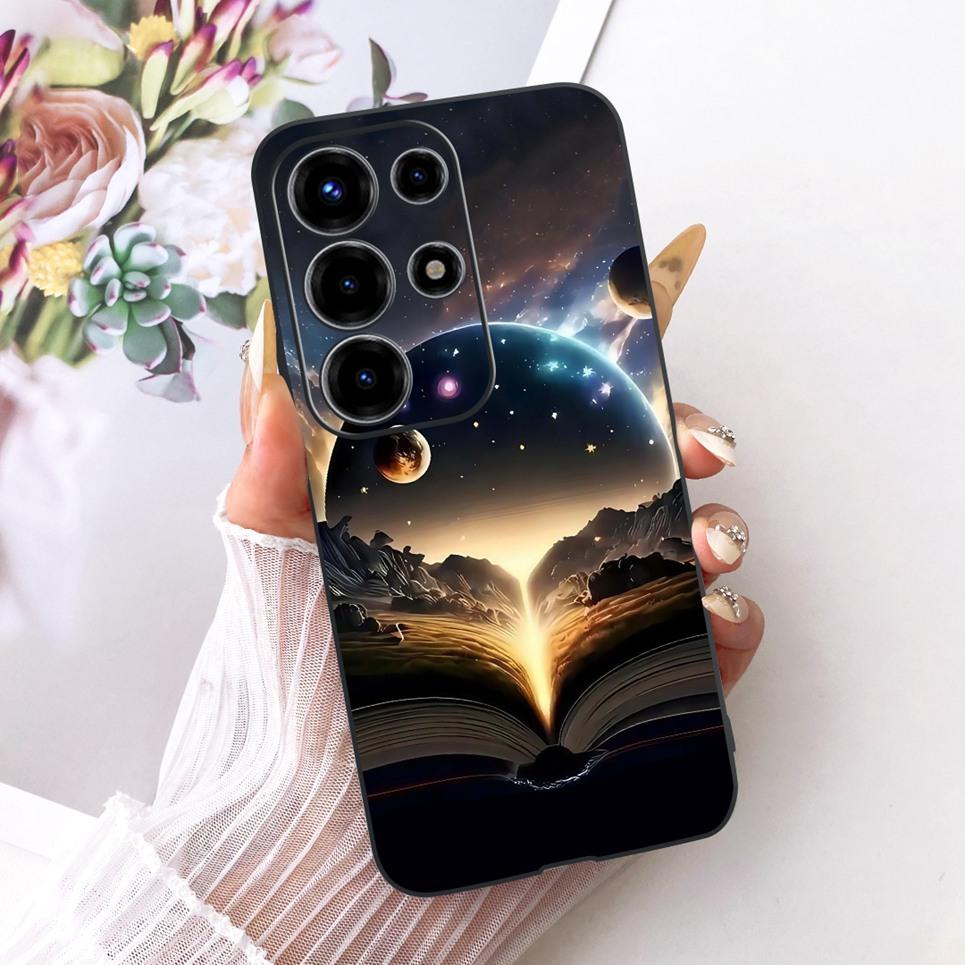 For Itel S26 Ultra Super 26 Ultra Phone Case Cute Cat Dragon Cartoon Design Back Cover Black Soft Silicone Casing S688LN