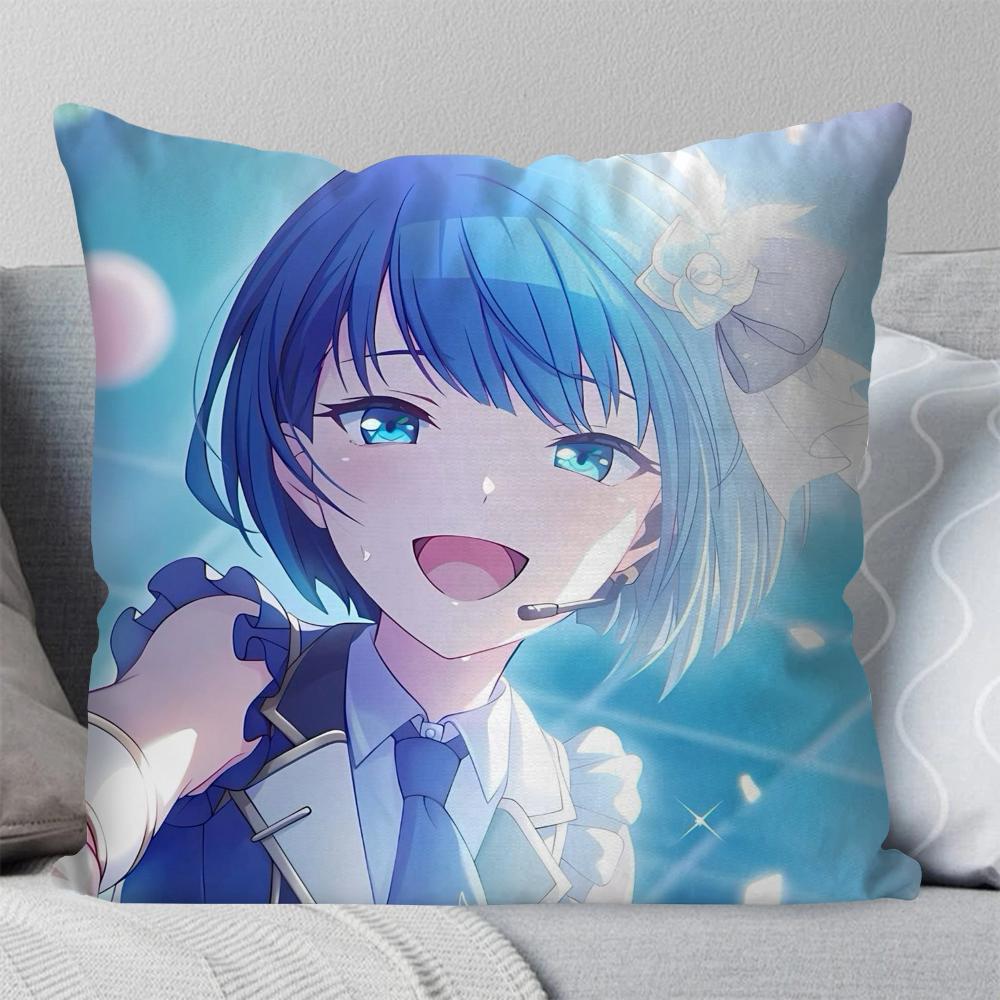 Kiritani Haruka Animation Game Project Sekai Pillow Case Square Pillow Bedroom Sofa LeisureCar Living Room Home Decoration 40X40