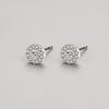 Ada Jewelry Trendy Engagement Women's Delicate Korean Design Simple Anti-Allergic S925 Silver Zircon Stud Earrings