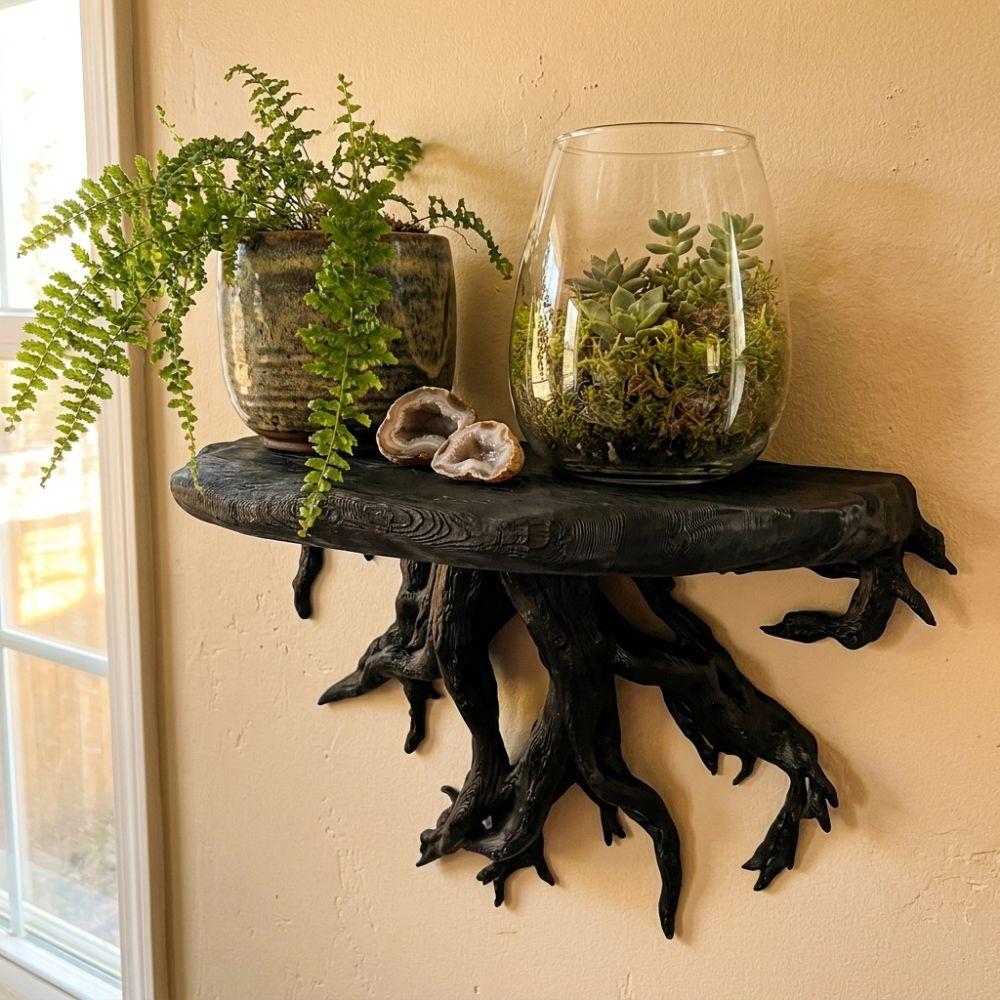 Plastic Tree Root Shaped Wall Rack 3D Printed Wall Mount Display Rack Storage Stand Gaming Setup
