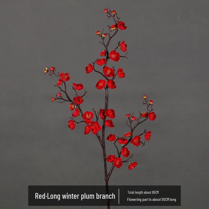 Artificial Plum & Peach Blossom Bonsai: Winter Sweet Flower Decor for Living Room or Study