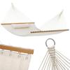Garden Hammock with Cushion, Quilted, Two-person, Beige, Crossbar, Swing