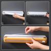 2 In 1 Plastic Wrap Cutter Cling Film Dispenser Tin Paper Aluminum Foil Parchment Paper Storage Cutting Box Kitchen Package Tool