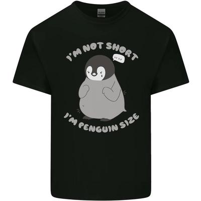 Im Not Short Penguin Size Funny Mens Cotton T Shirt Top