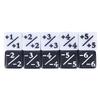 10pcs Dice Counter 5 Positive 5 Negative Used for Table Games Fun Dice White Black Teaching Children's Party Games