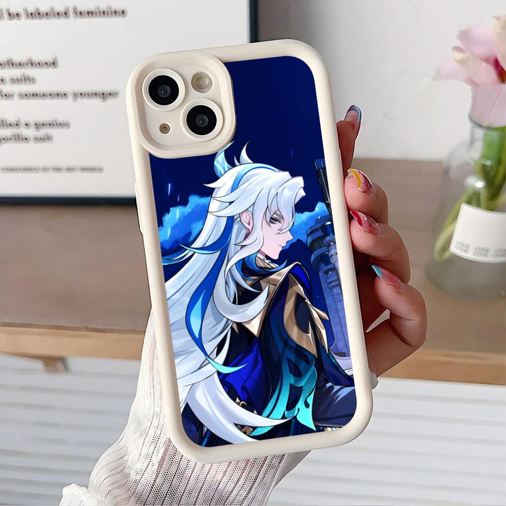 

Game GI Neuvillette Thicken TPU Mobile Phone Case for iPhone 17 16 15 14 13 12 11 Air Pro Max Plus Colorful Cover iPhone 16 Plus