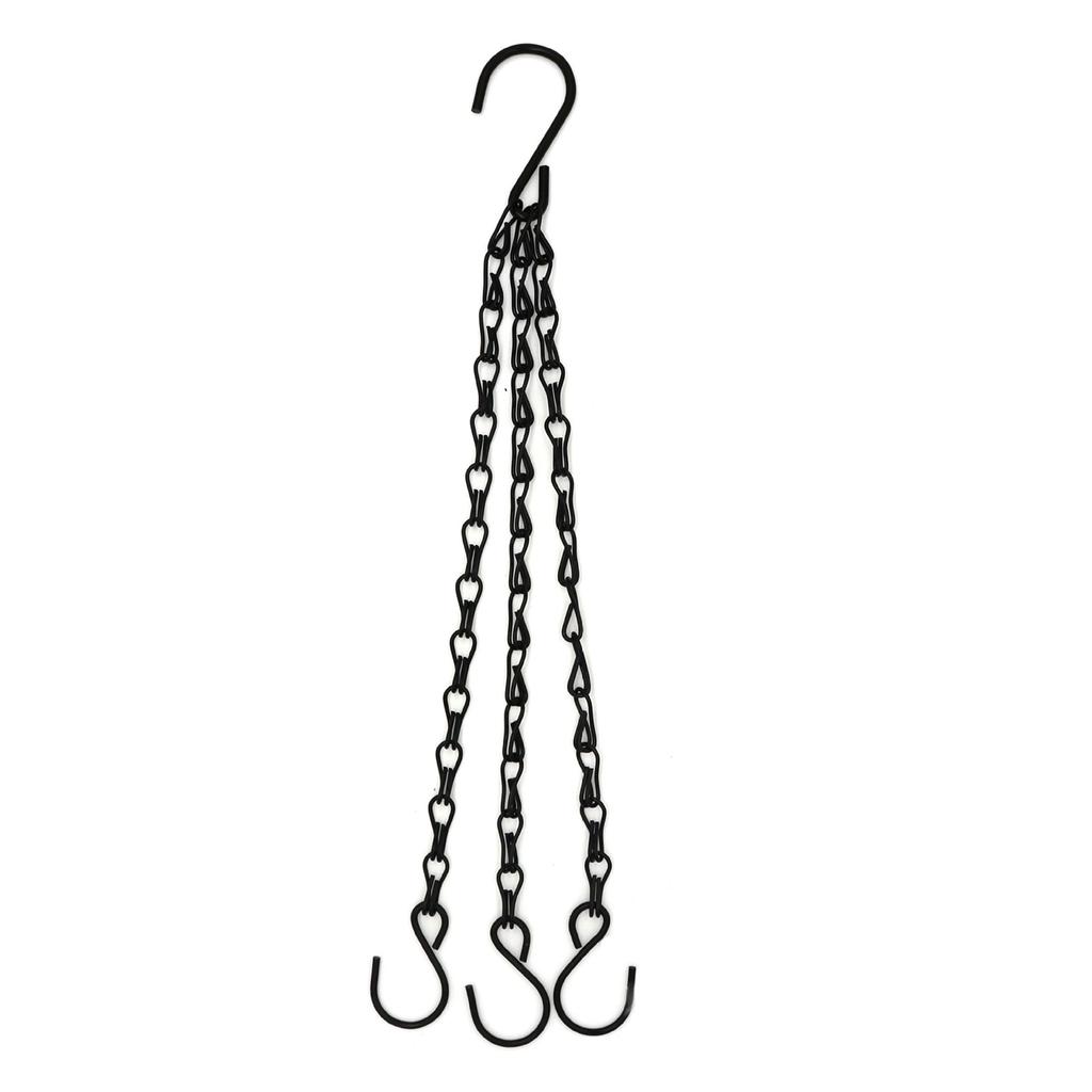 40cm Hanging Basket Chain With 3 Hooks Bonsai Hydroponic Plants Plant Grow Basin Home Garden Decor Flower Plant Pot Hanger Chain
