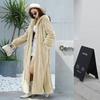 Winter New Casual Temperament Loose Imitation Rex Rabbit Fur Jacket Women's Hooded Long Coat Trendy