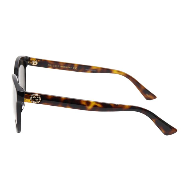 Gucci Fashion Webbing Series GG Interlocking Logo Pilot Round Frame Sunglasses Women's