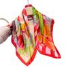 New Artistic Style Printed Imitation Silk Square Scarf Shawl Versatile High-end Feeling Neck Small Headscarf