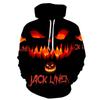 Autumn 3D Horror Pattern Printed Hoodies Fashionable Casual Sports Long Sleeved Men's Hooded Sweatshirts