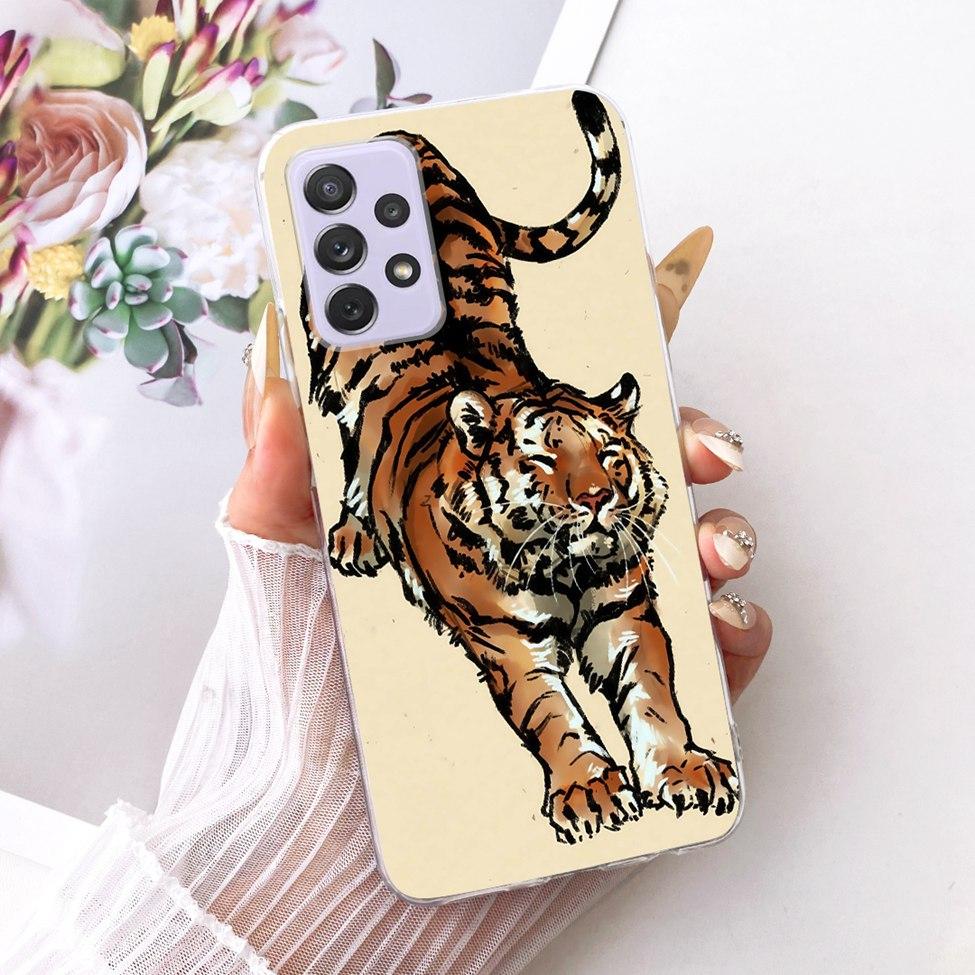 Transparent For Samsung Galaxy A72 4G Case Cute Fashion Flowers Funny Painted Casing For Samsung A72 4G SM-A725M SM-A725F Cover