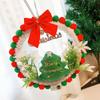 Christmas Wreath with LED Light Handmade LED Light String DIY Christmas Wreath for Outside Home Decor