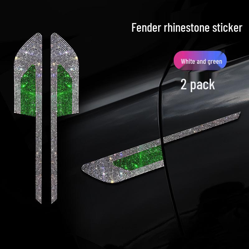 Carbon Fiber Fender Diamond Decal: Anti-Collision Body Decoration