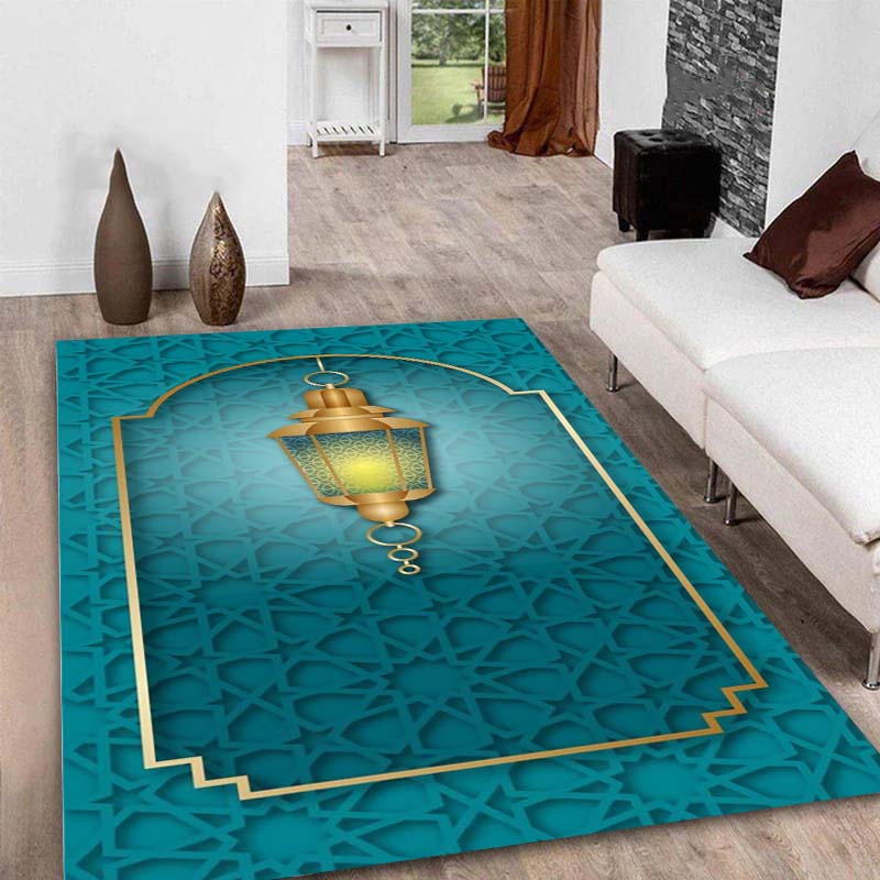 Islam Festival Portable Prayer Rug Muslim Kneeling Poly Mat Ramadan Kareem for Muslim Islam Waterproof Prayer Mat Carpet