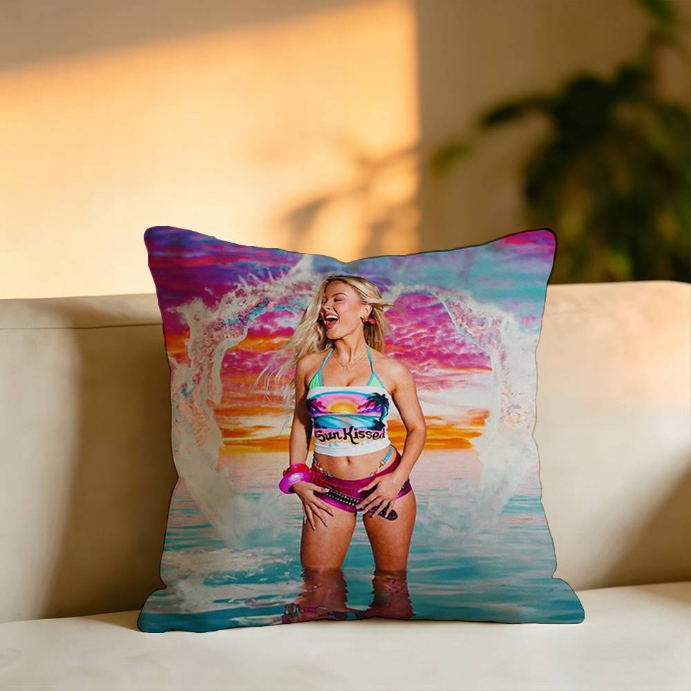 Pop Singer KKlava Koka Pillow Case Square DoubleSided Sofa Cushion Cover Bedroom Bedside Pillow