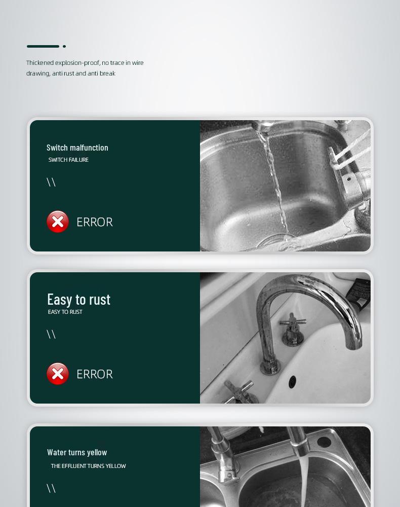 304 Stainless Steel Rotatable Anti-Splash Kitchen Faucet with Hot/Cold Mixing for Vegetable Sink