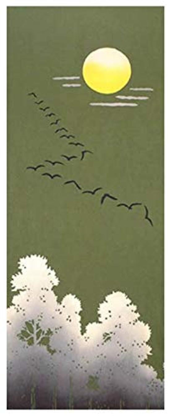 

Todaya Shoten Тэнугуи Рука Луна и Дикие Гуси 290 Насиэн-дзомэ (Японское полотенце)