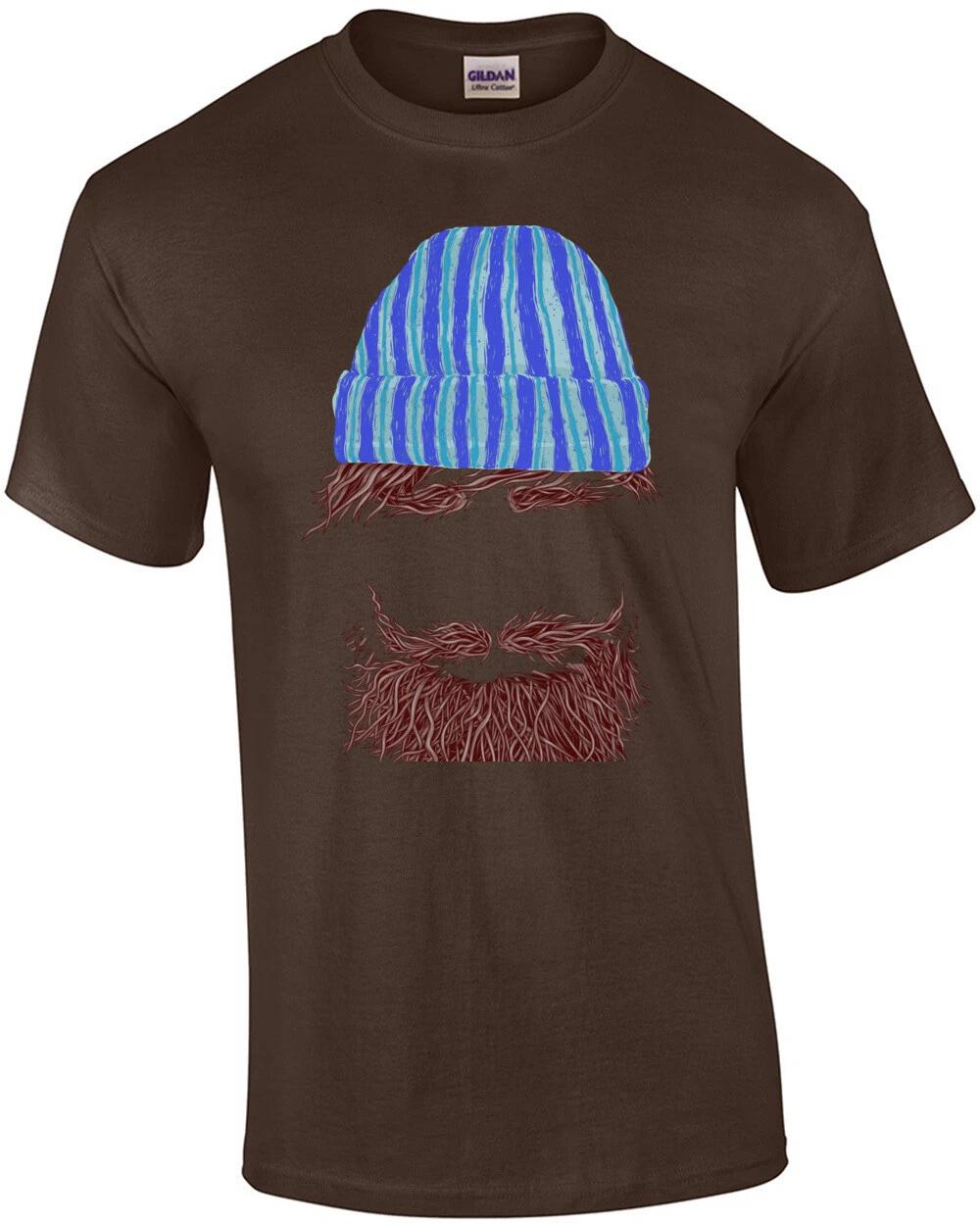 Hipster Outline Trendy Beard T-Shirt S