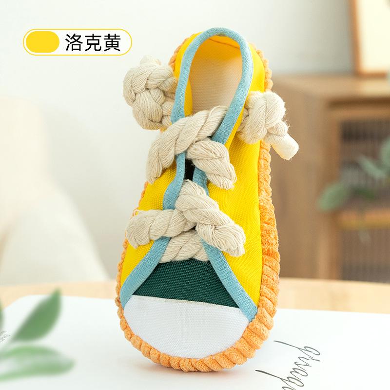Dog Toys Shoes Pet Cotton Rope Slippers Sound Making Toys Teeth Cleaning Built-in BB Airbag Round Ball Bell Various