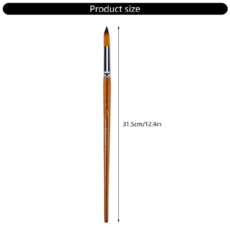 Long Handle Artist Paintbrush for Large Canvas Painting Wooden Grip Professional Nylon Bristles Multi Head Avaliable