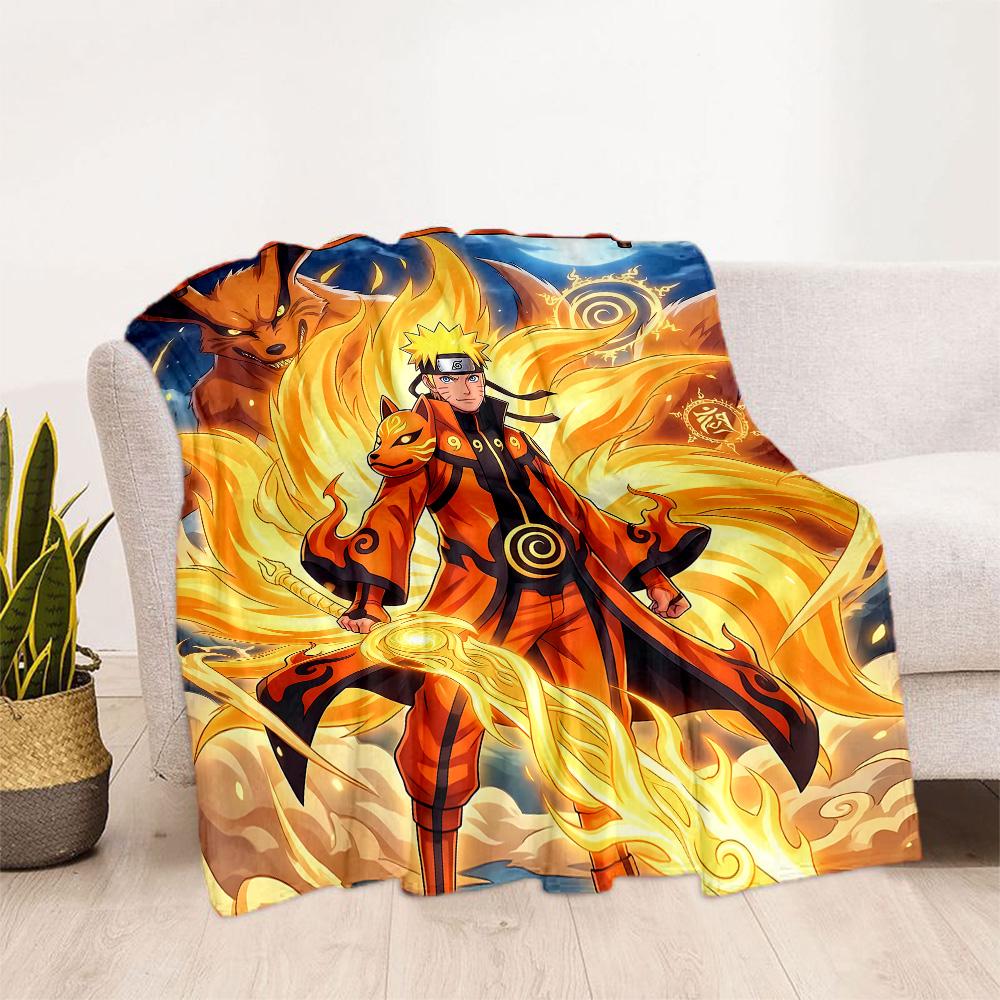Naruto And Nine-tailed Fox Suitable Blanket for Offices, Travel, Living Rooms Also a Good Gift for Friends and Family Suitable for All Seasons.