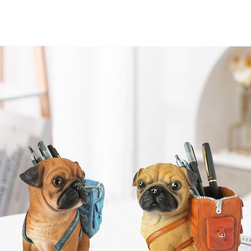 Cute Creative Pen Holder Student Desktop Decoration Ornaments Desk Storage Box Office Goodies Stationery Birthday Gift