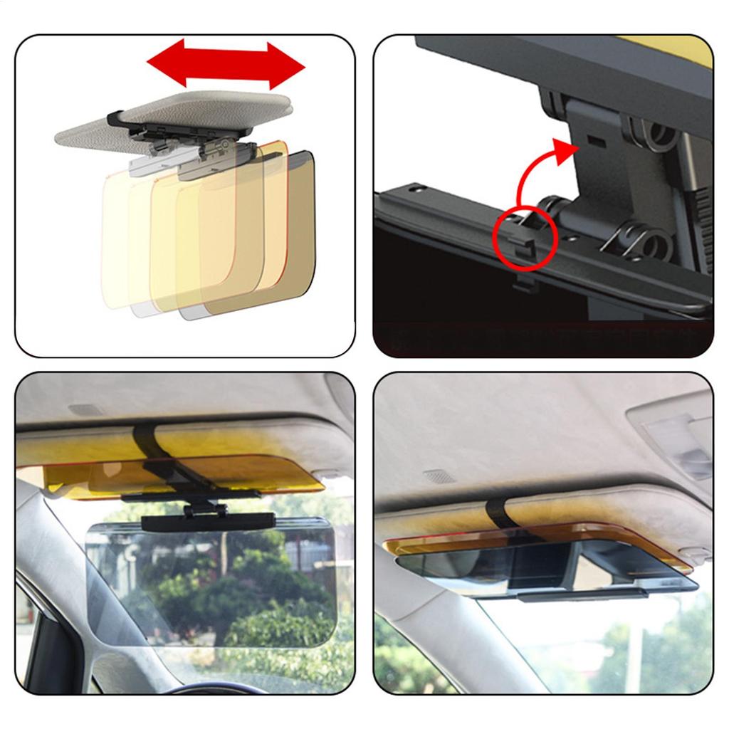 Sun Visor For Car Car Sun Visor Extension Sunshade Goggles Shield Mirror For Safe Driving Day And Night Windshield Suv Truck