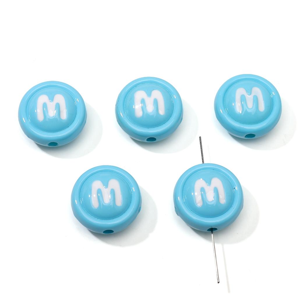 Double Sided Biscuit Charms Enamel M Drip Design for DIY Jewelry 2 or 10 Pcs